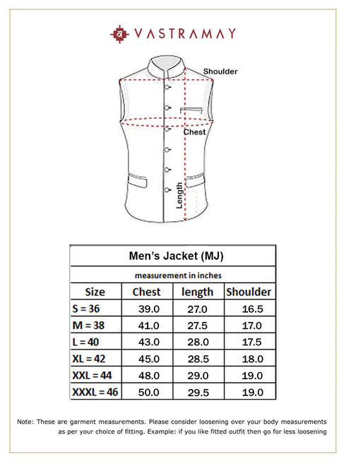 Men's Rose Gold Jacquard Nehru Jacket